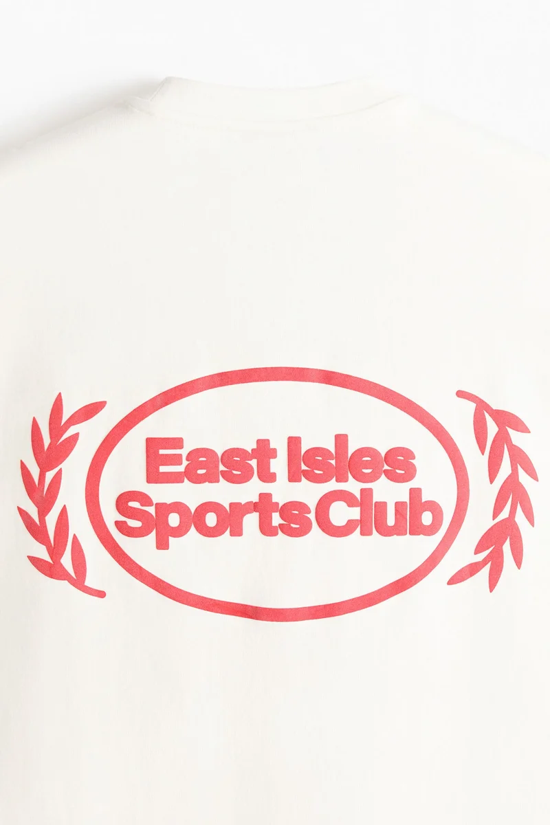 اتش اند ام بلوزة بأكمام طويلة مطبوعة بقصة فضفاضة